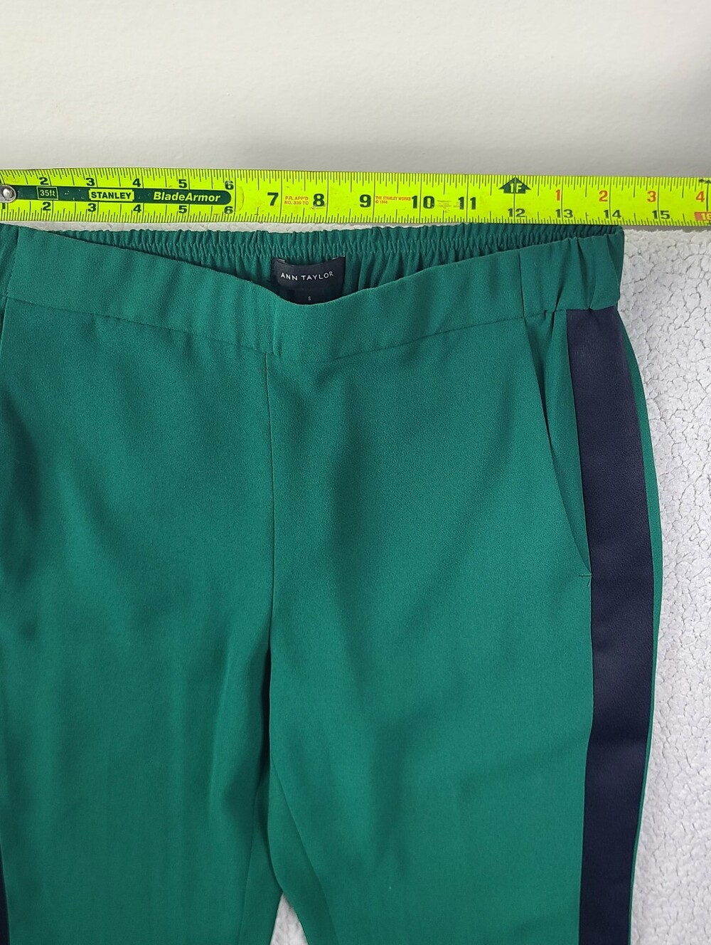 Ann Taylor Green Side Stripe Ankle Dress Pants Small S - Picture 6 of 13